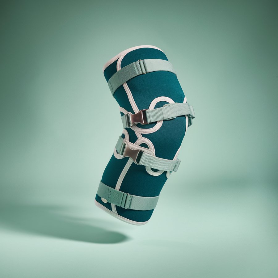 Off-the-shelf hinged knee brace